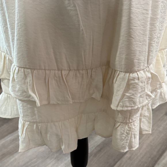 FAVLUX Ivory Ruffled Asymmetrical Dress - Picture 5 of 12